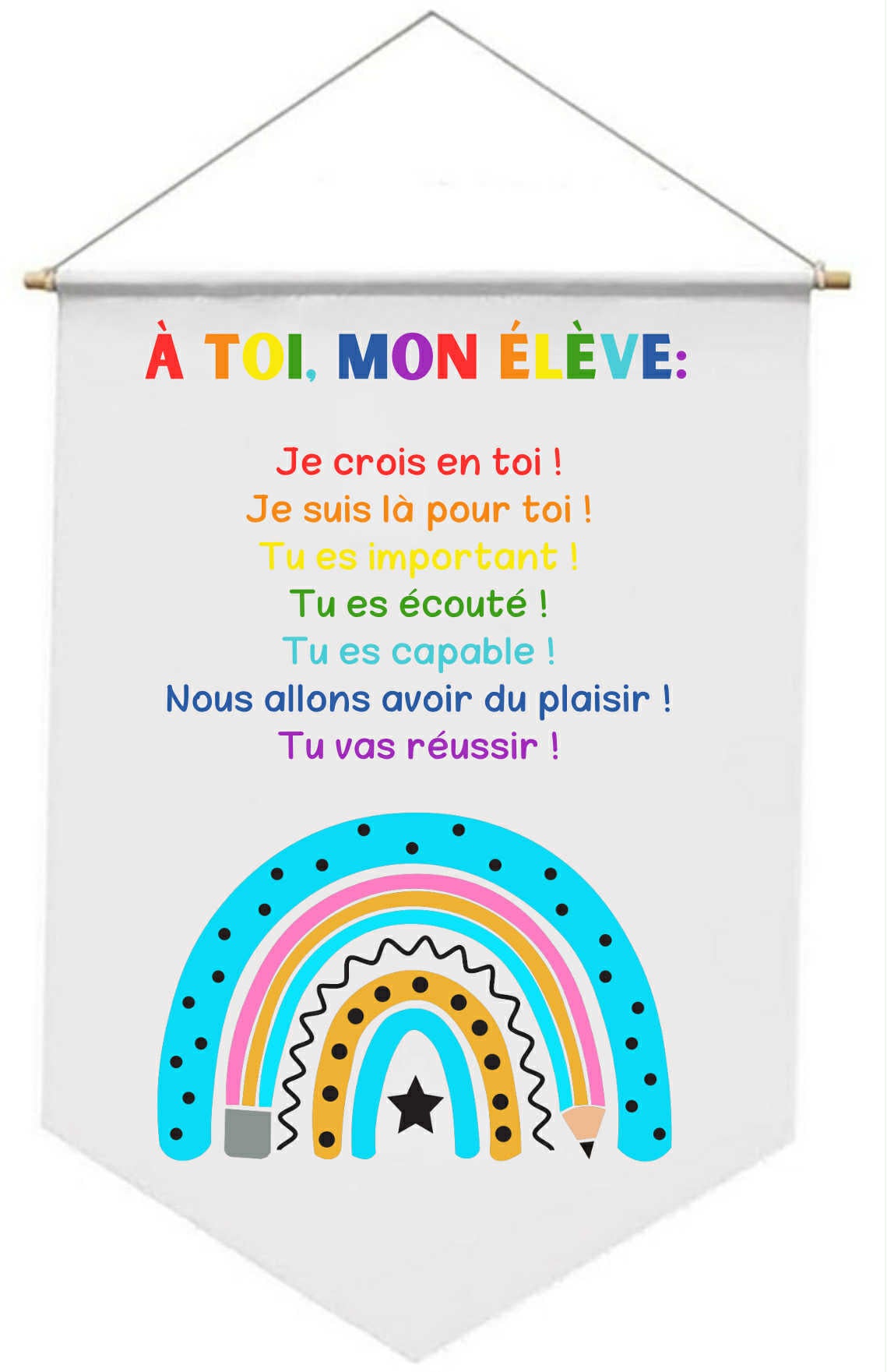 Bannière- À toi mon élève (Arc-En-Ciel)