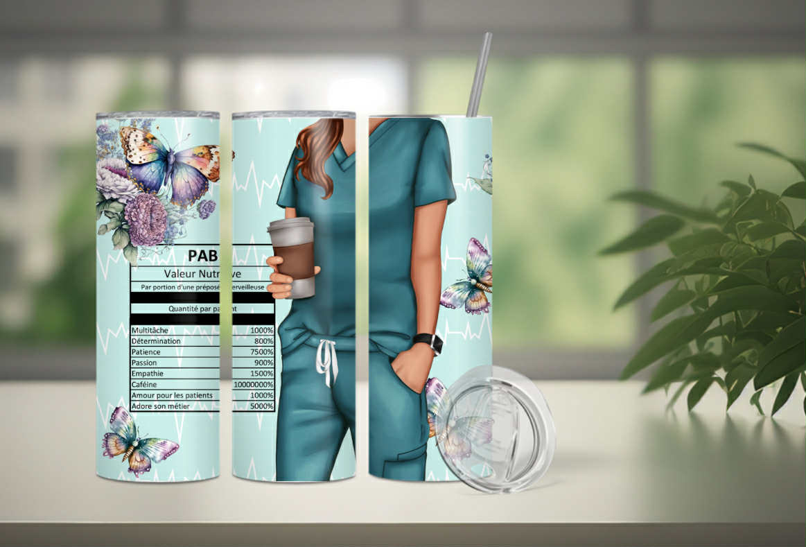 Gobelet Préposée aux bénéficiaires (bleu)