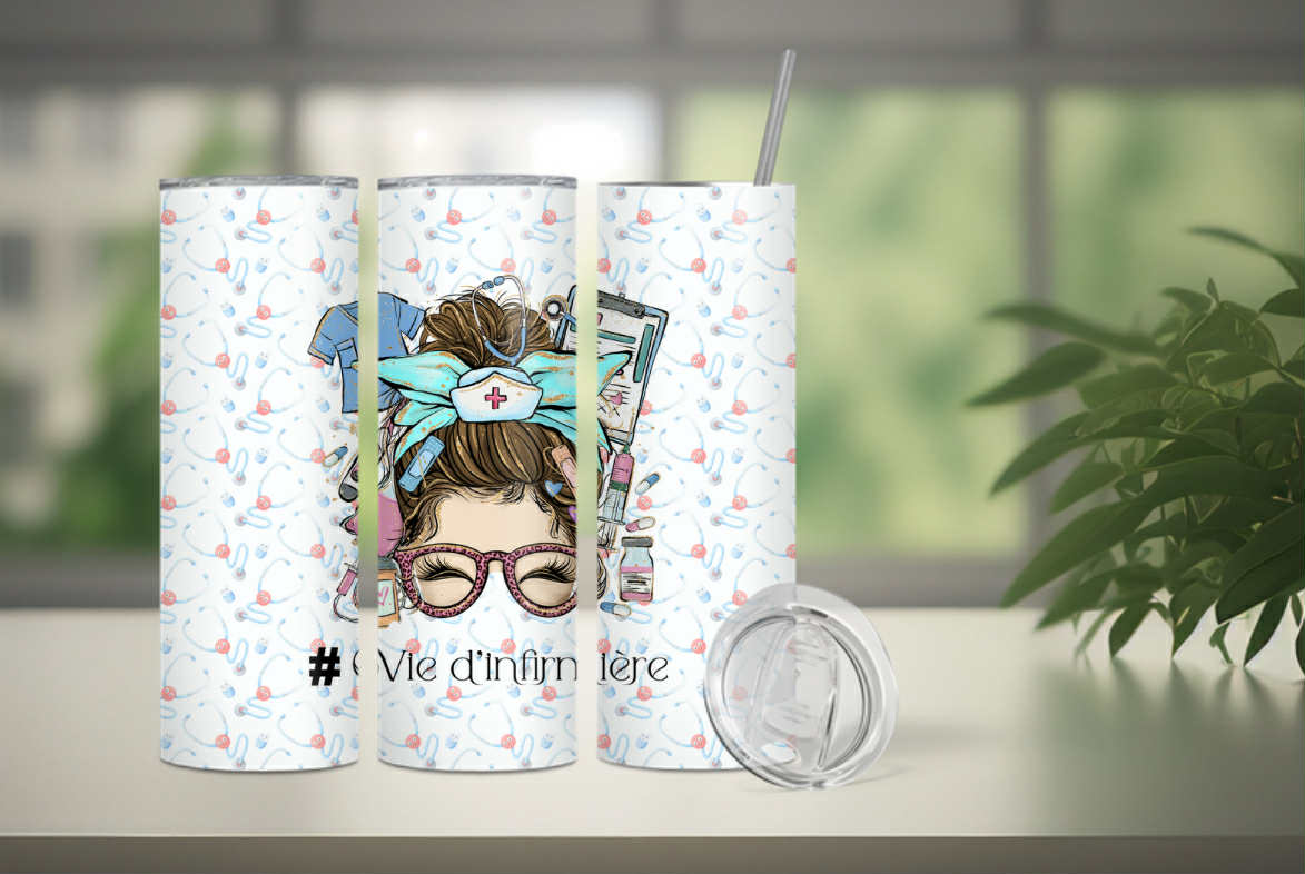 Gobelet Vie d'infirmière blanc