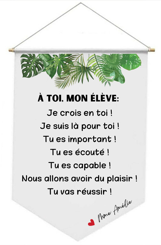 Bannière- À toi mon élève