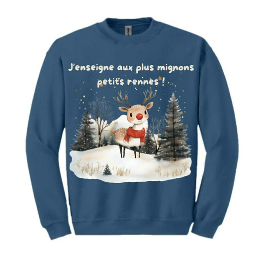 Chandail J'enseigne aux plus mignons petits rennes