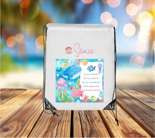 Sac pour l'éducation physique - Sous la mer