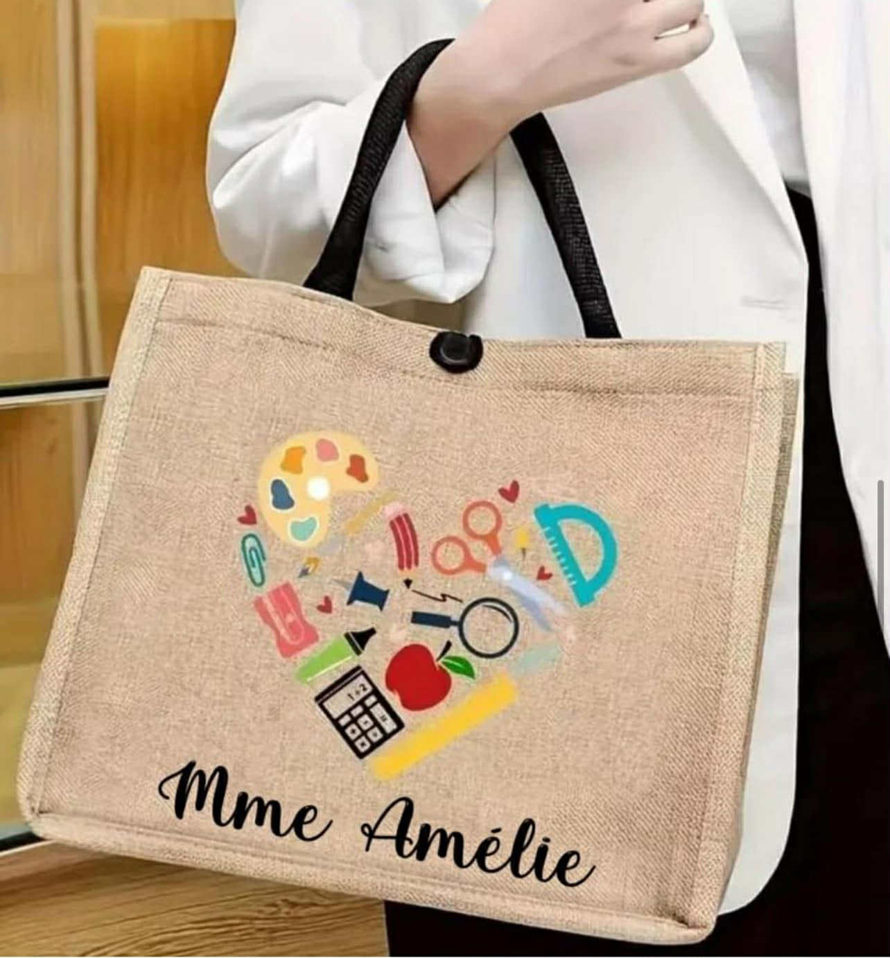 Sac jute -coeur