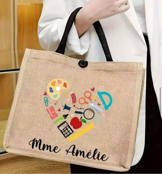 Sac jute -coeur