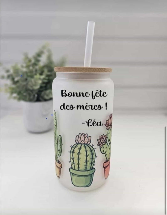 Verre givré Cactus maman