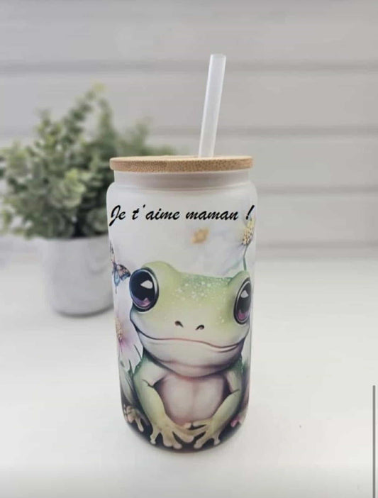 Verre givré Je t'aime maman
